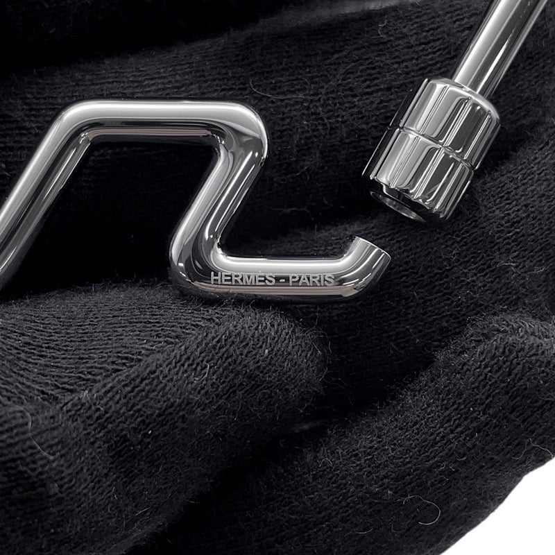 エルメス キーホルダー H・トゥ・スピード シルバー金具 HERMES キーリング