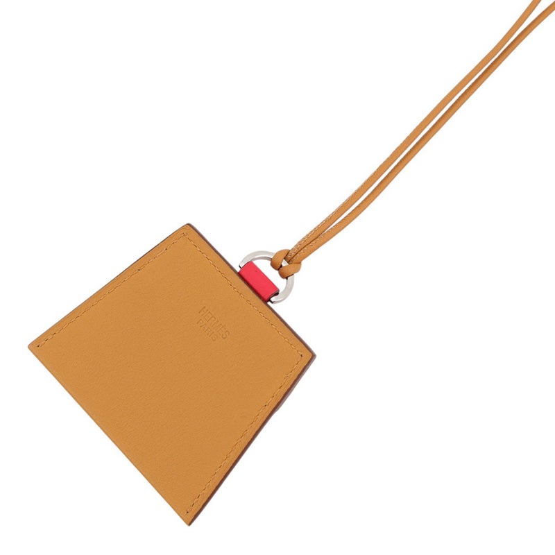 エルメス ネックレス モンプティケリー GM フリンジ セサミ/ルージュクー/シルバー金具 スイフト アクセサリー