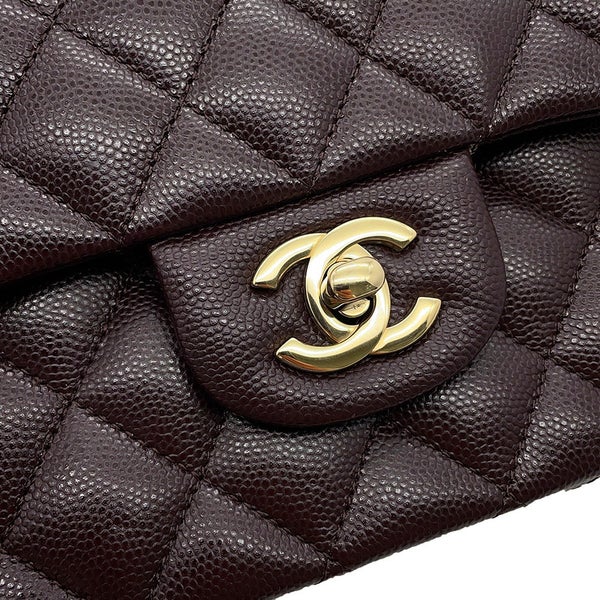 シャネル チェーンショルダーバッグ マトラッセ25 ココマーク キャビアスキン ダブルチェーン A01112 CHANEL