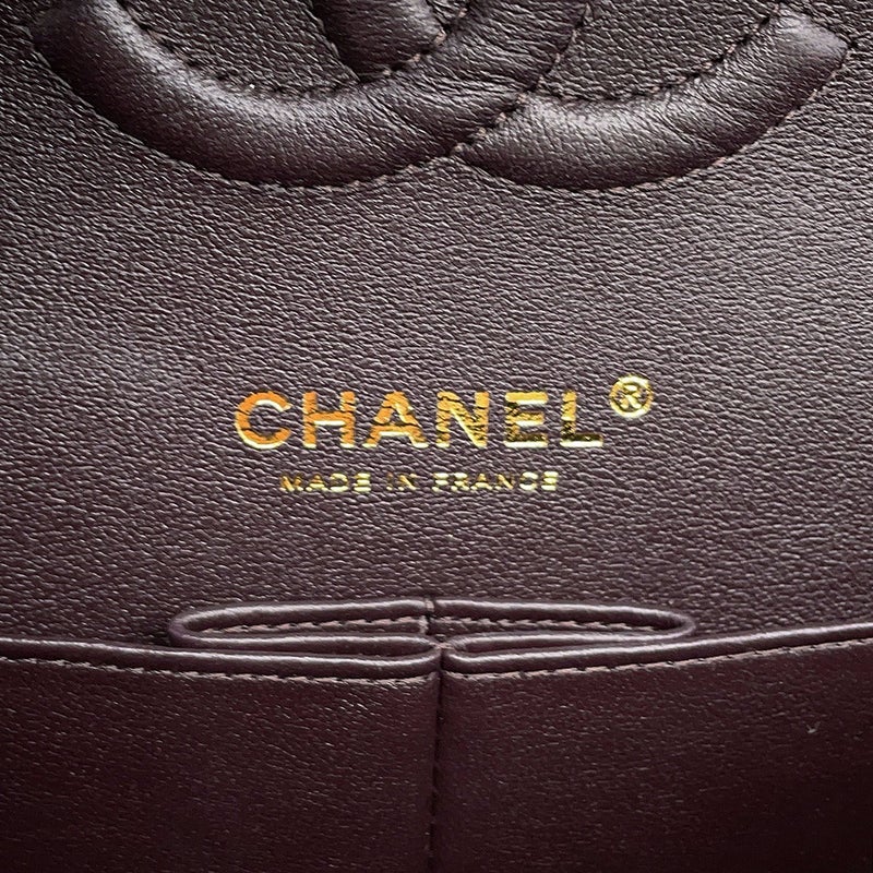 シャネル チェーンショルダーバッグ マトラッセ25 ココマーク キャビアスキン ダブルチェーン A01112 CHANEL