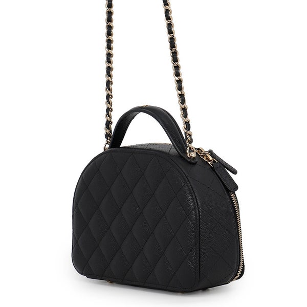 シャネル チェーンショルダーバッグ マトラッセ ココマーク キャビアスキン AP4438 CHANEL 黒