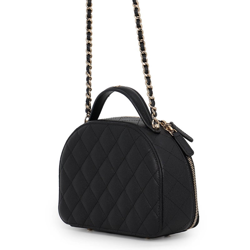 シャネル チェーンショルダーバッグ マトラッセ ココマーク キャビアスキン AP4438 CHANEL 黒