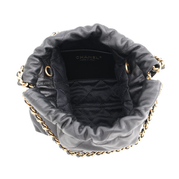 シャネル ハンドバッグ CHANEL22 ミニ ココマーク キャビアスキン AS3980 CHANEL 2wayショルダー 黒