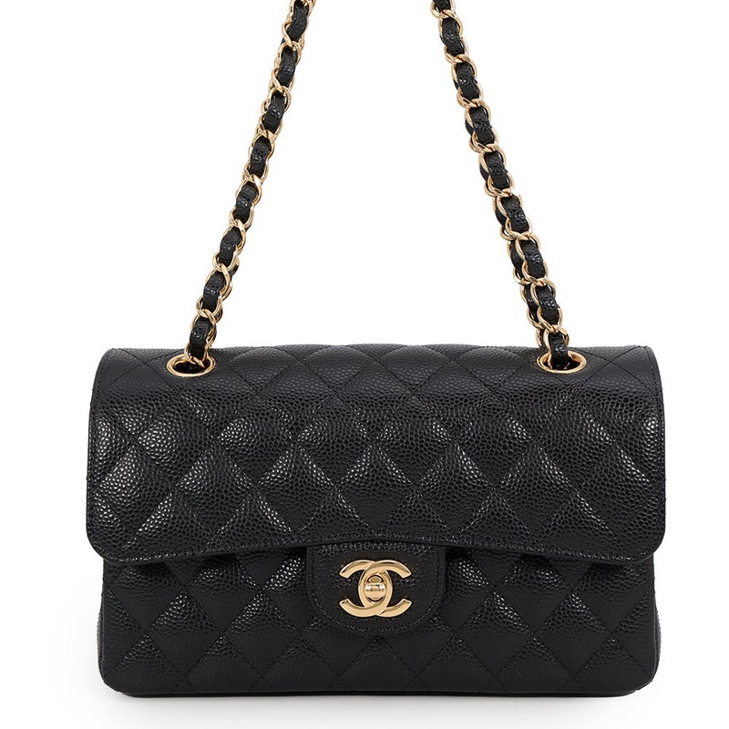 シャネル チェーンショルダーバッグ クラシック マトラッセ23 ココマーク キャビアスキン A01113 CHANEL 黒