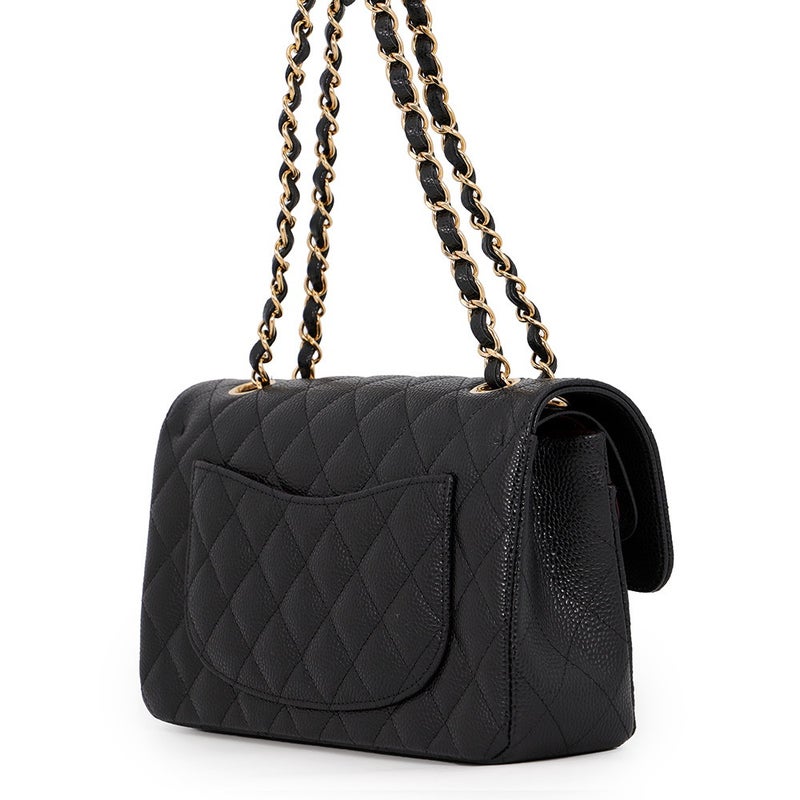 シャネル チェーンショルダーバッグ クラシック マトラッセ23 ココマーク キャビアスキン A01113 CHANEL 黒