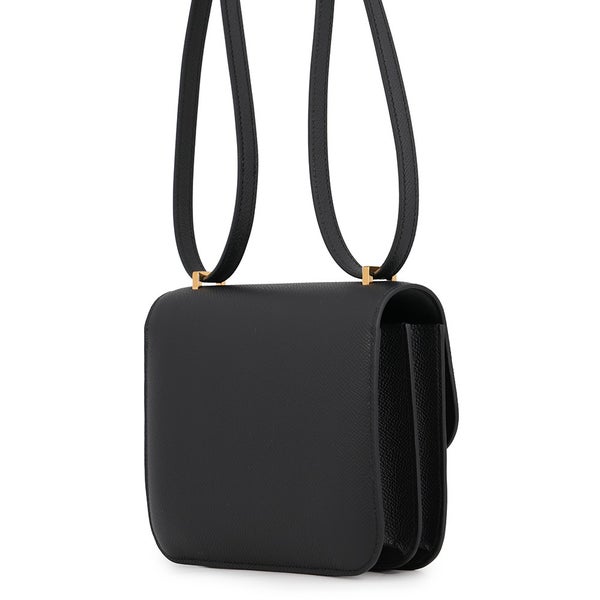 エルメス ショルダーバッグ ミニ コンスタンス3 ミロワール ブラック/ゴールド金具 エプソン G刻印 HERMES 黒