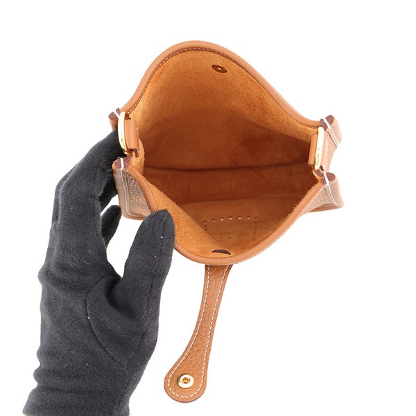エルメス ショルダーバッグ エブリンTPM 111cm アマゾン ゴールド/ゴールド金具 トリヨンクレマンス K刻印 HERMES Evelyne