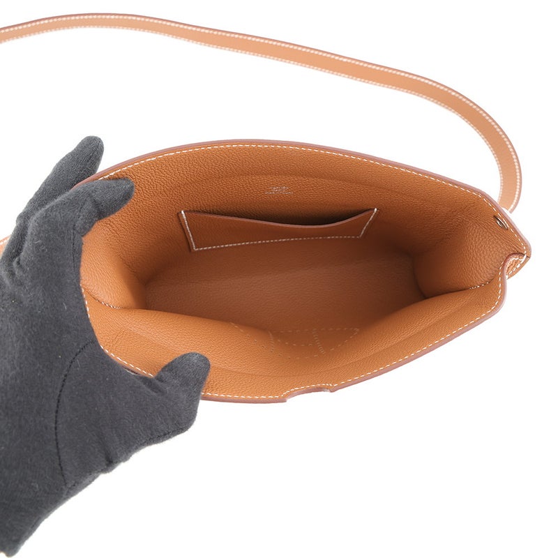 エルメス ショルダーバッグ ヴィドポッシュ ゴールド/シルバー金具 トゴ G刻印 HERMES