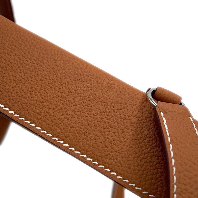 エルメス ショルダーバッグ ヴィドポッシュ ゴールド/シルバー金具 トゴ G刻印 HERMES