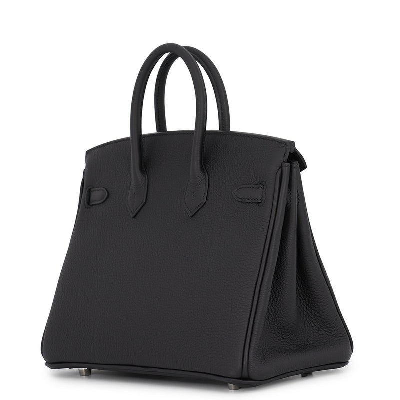 エルメス バーキン25 ブラック/シルバー金具 トゴ G刻印 HERMES Birkin ハンドバッグ 黒