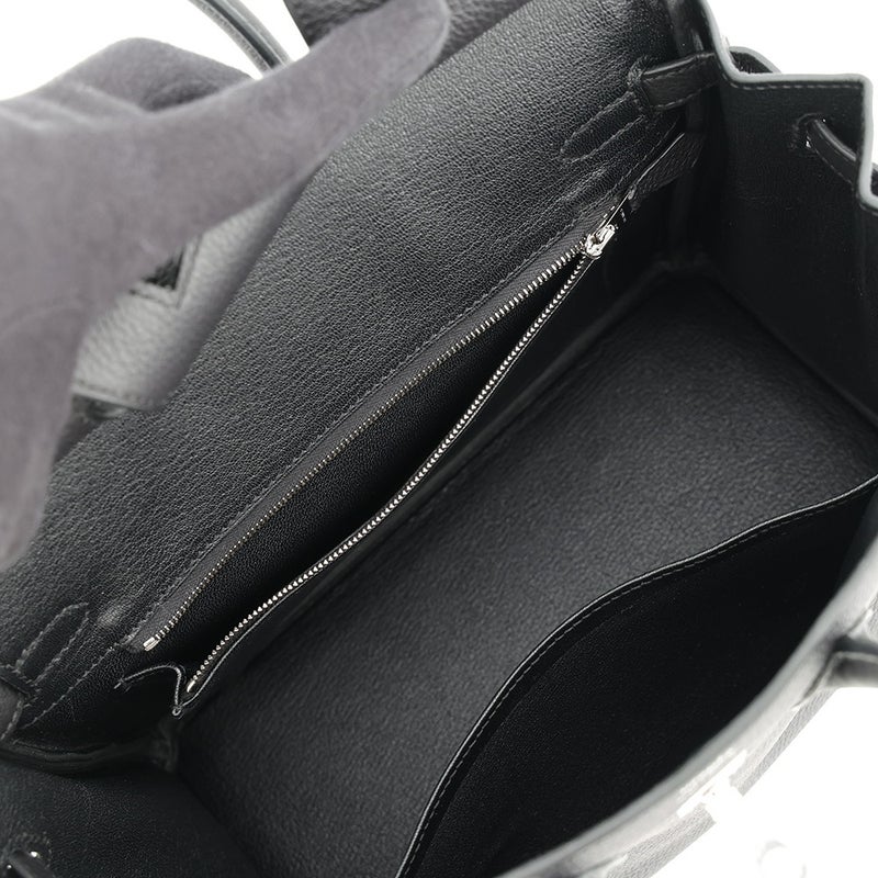エルメス バーキン25 ブラック/シルバー金具 トゴ G刻印 HERMES Birkin ハンドバッグ 黒