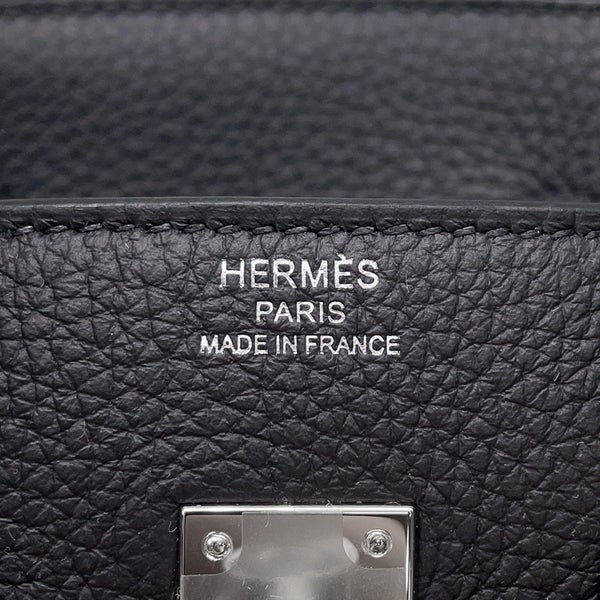 エルメス バーキン25 ブラック/シルバー金具 トゴ G刻印 HERMES Birkin ハンドバッグ 黒