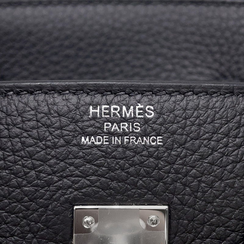 エルメス バーキン25 ブラック/シルバー金具 トゴ G刻印 HERMES Birkin ハンドバッグ 黒