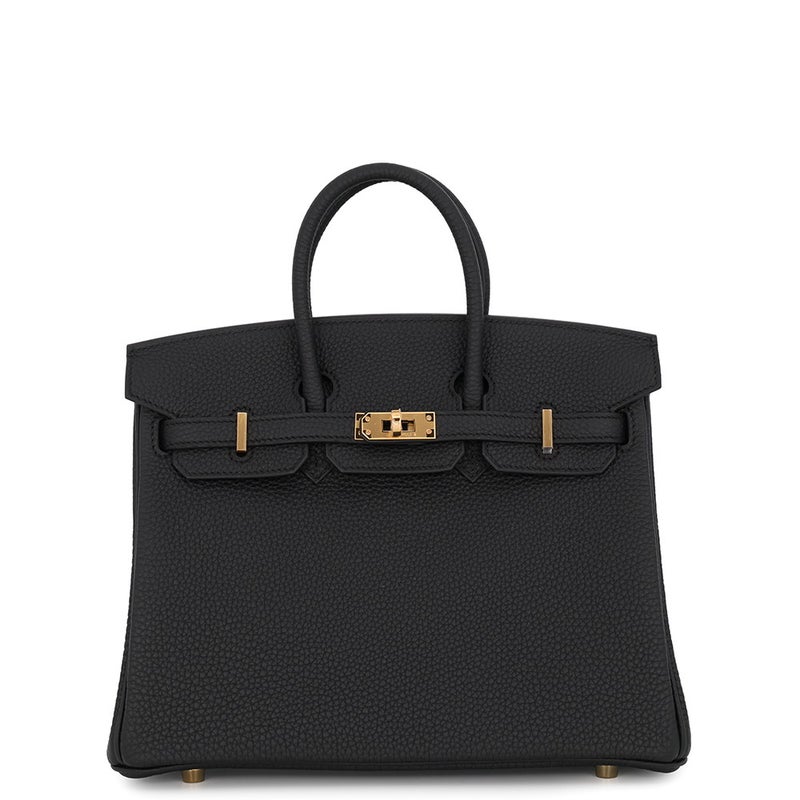 エルメス バーキン25 ブラック/ゴールド金具 トゴ G刻印 HERMES Birkin ハンドバッグ 黒