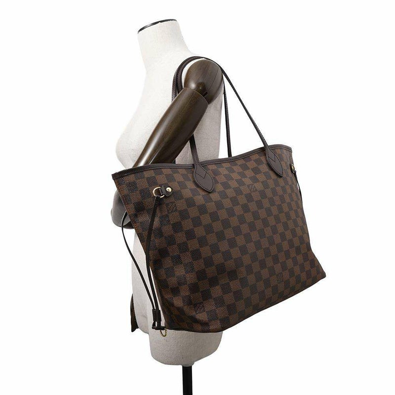 ルイヴィトン トートバッグ ダミエ・エベヌ ネヴァーフルMM ポーチ付き N41358 LOUIS VUITTON