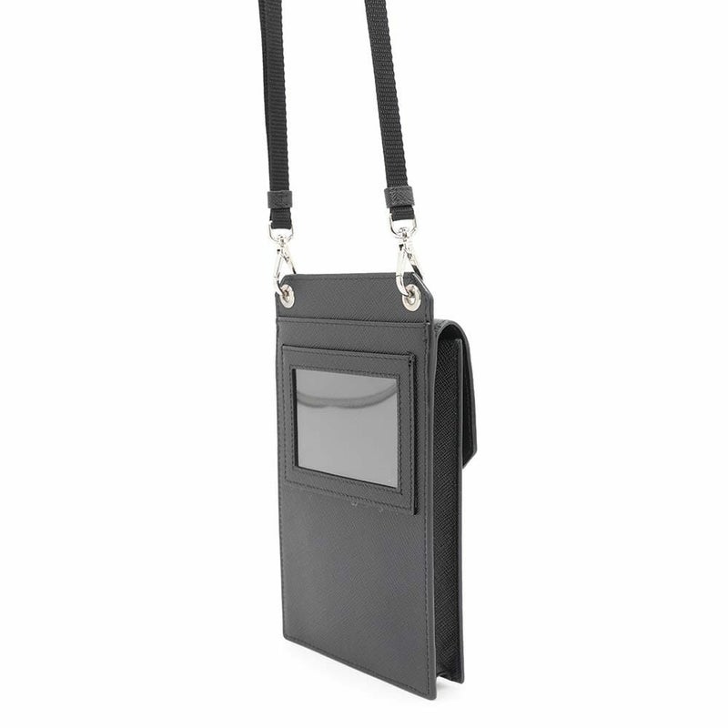 プラダ スマートフォンホルダー サフィアーノレザー 2ZH068 PRADA カードホルダー 黒