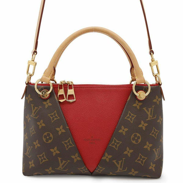 ルイヴィトン ハンドバッグ モノグラム VトートBB M43966 LOUIS VUITTON 2way レッド