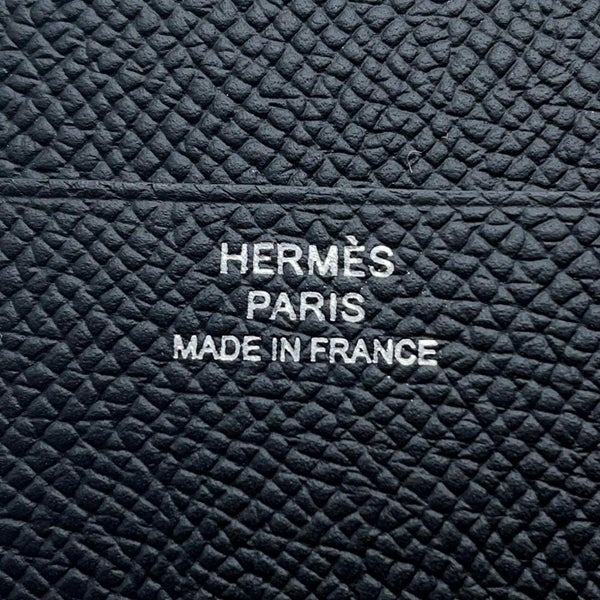 エルメス 三つ折り財布 ベアンコンビネ モノクローム ブラック/ブラック金具 エプソン B刻印 黒