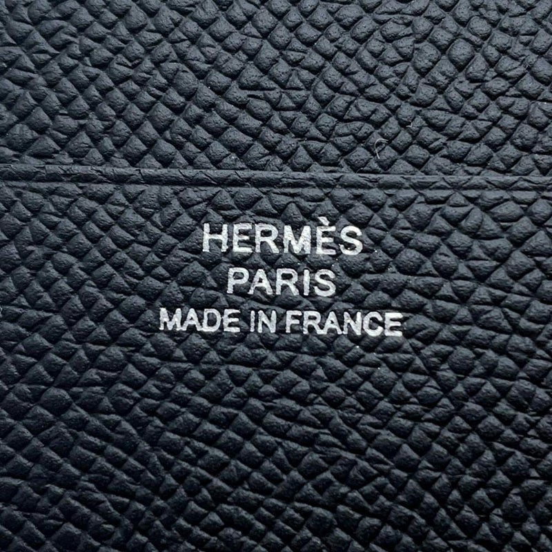 エルメス 三つ折り財布 ベアンコンビネ モノクローム ブラック/ブラック金具 エプソン B刻印 黒