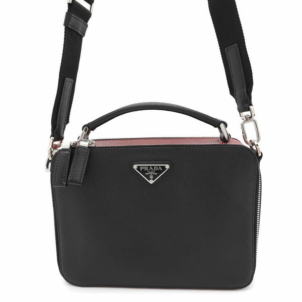 プラダ ハンドバッグ ブリック サフィアーノレザー 2VH069 PRADA 2way 黒