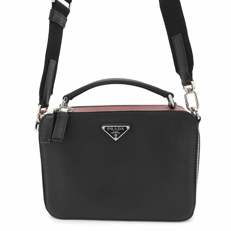 プラダ ハンドバッグ ブリック サフィアーノレザー 2VH069 PRADA 2way 黒