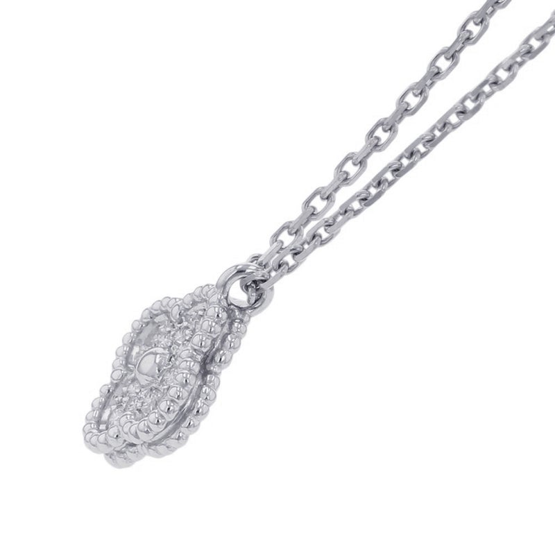 ヴァンクリ ネックレス スウィート アルハンブラ ペンダント ダイヤモンド 12P 計0.08ct K18WGホワイトゴールド VCARO85900