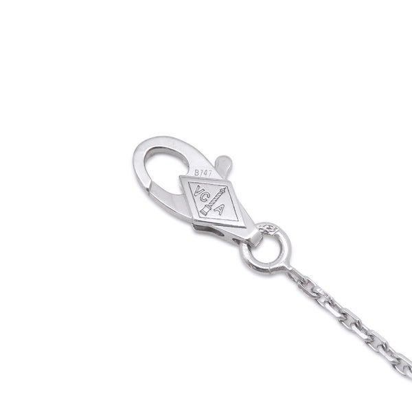 ヴァンクリ ネックレス スウィート アルハンブラ ペンダント ダイヤモンド 12P 計0.08ct K18WGホワイトゴールド VCARO85900