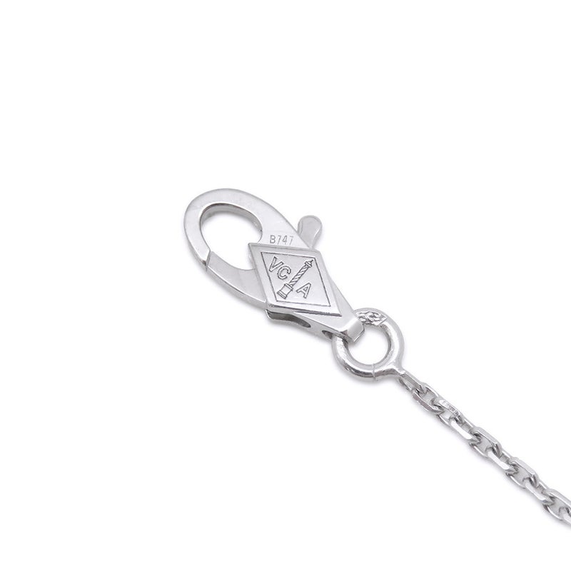 ヴァンクリ ネックレス スウィート アルハンブラ ペンダント ダイヤモンド 12P 計0.08ct K18WGホワイトゴールド VCARO85900