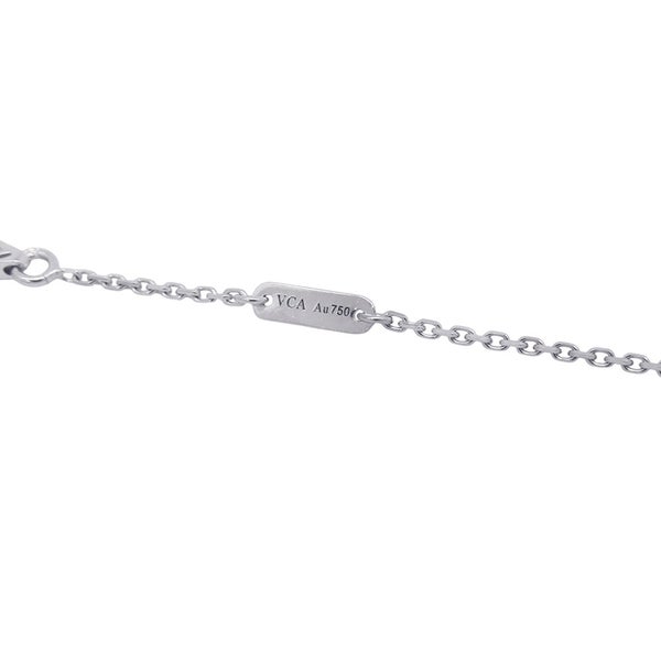 ヴァンクリ ネックレス スウィート アルハンブラ ペンダント ダイヤモンド 12P 計0.08ct K18WGホワイトゴールド VCARO85900