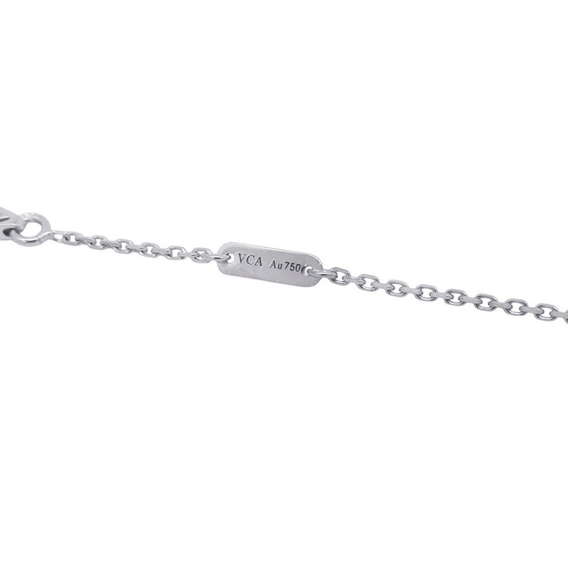 ヴァンクリ ネックレス スウィート アルハンブラ ペンダント ダイヤモンド 12P 計0.08ct K18WGホワイトゴールド VCARO85900