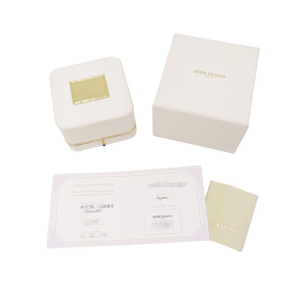 ブシュロン ネックレス キャトル クラシック ペンダント スモール ダイヤ 1P 0.01ct K18YG/K18WG/K18PG/ブラウンPVD JPN00547