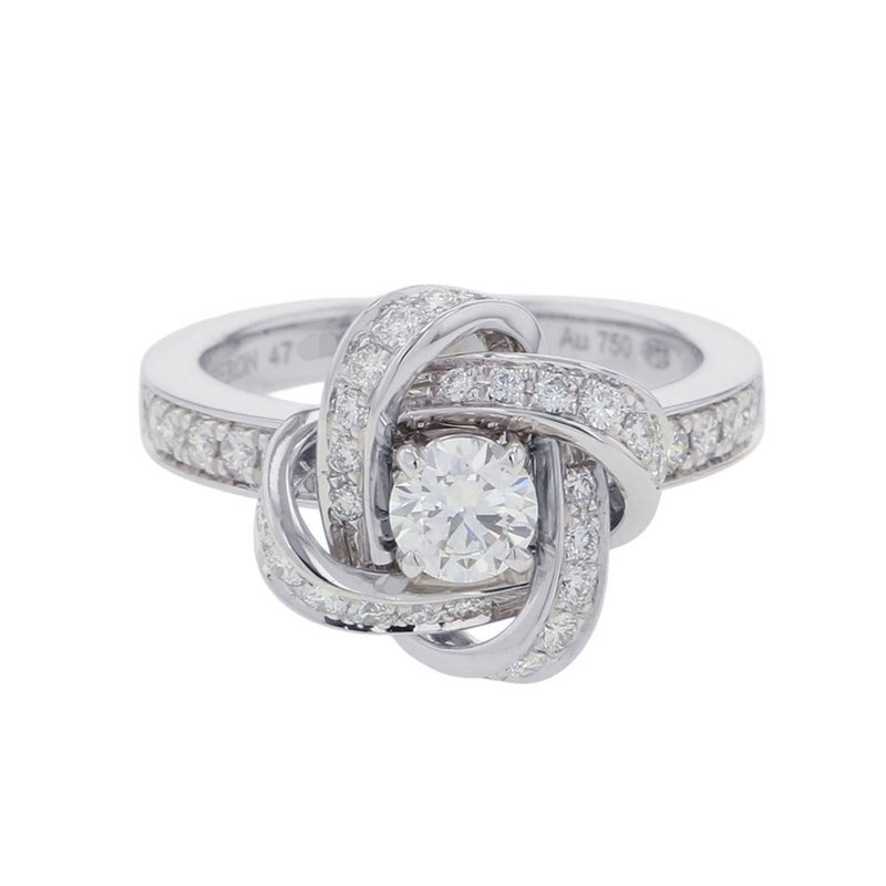ブシュロン リング アバ ピヴォワンヌ ダイヤモンド 中石0.30ct K18WGホワイトゴールド サイズ47 JSL0033947 Boucheron 指輪