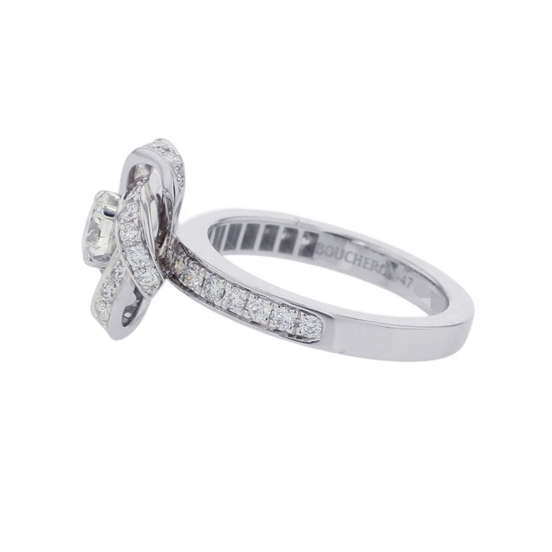 ブシュロン リング アバ ピヴォワンヌ ダイヤモンド 中石0.30ct K18WGホワイトゴールド サイズ47 JSL0033947 Boucheron 指輪