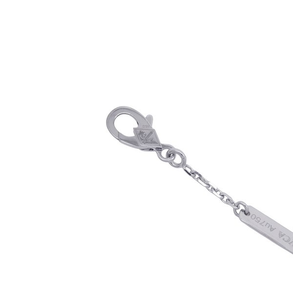 ヴァンクリーフ&アーペル ネックレス ヴィンテージ アルハンブラ ペンダント カルセドニー K18WGホワイトゴールド VCARD34900