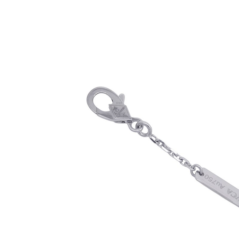 ヴァンクリーフ&アーペル ネックレス ヴィンテージ アルハンブラ ペンダント カルセドニー K18WGホワイトゴールド VCARD34900