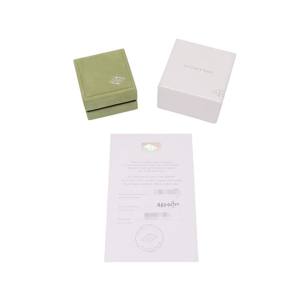 ヴァンクリーフ&アーペル ネックレス ヴィンテージ アルハンブラ ペンダント カルセドニー K18WGホワイトゴールド VCARD34900