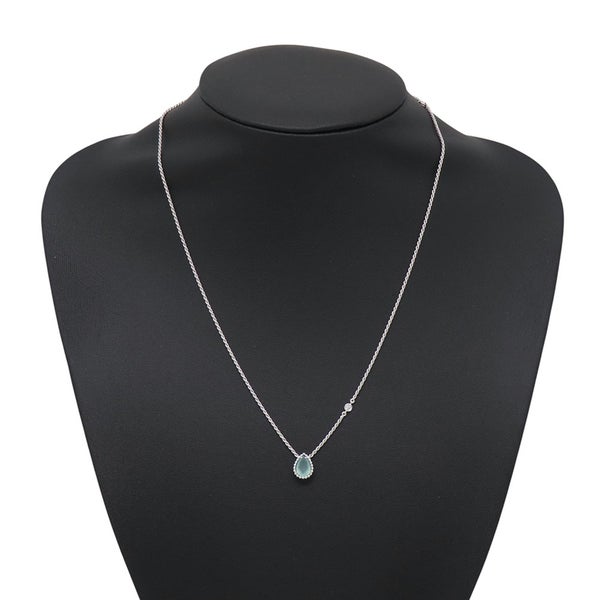 ブシュロン ネックレス セルパンボエム ペンダント エクストラスモール アクアプレーズ 1P 0.78ct/ダイヤ 1P 計0.03ct K18WG JPN00654