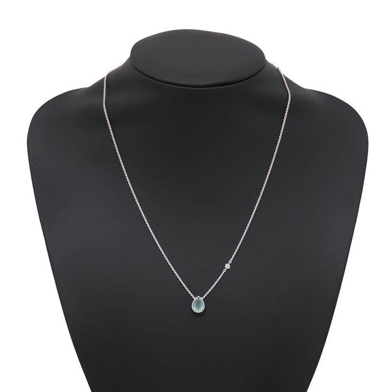 ブシュロン ネックレス セルパンボエム ペンダント エクストラスモール アクアプレーズ 1P 0.78ct/ダイヤ 1P 計0.03ct K18WG JPN00654