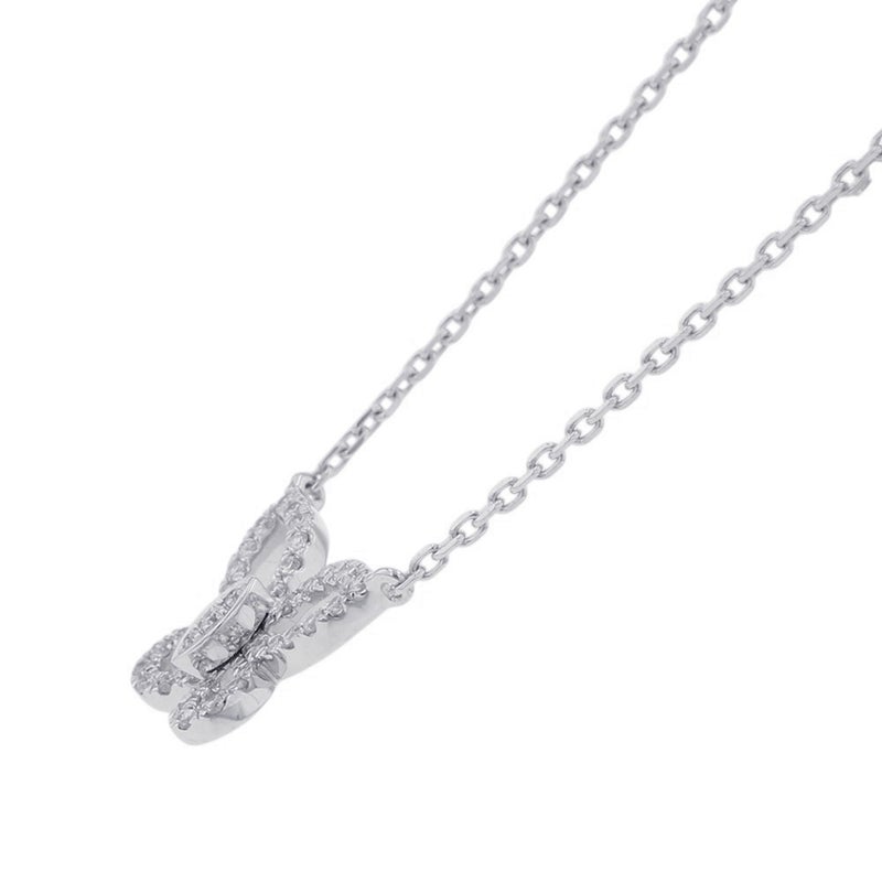 グラフ ネックレス ミニ バタフライ シルエット ダイヤモンド ペンダント ダイヤ 計約0.15ct K18WGホワイトゴールド GP56081