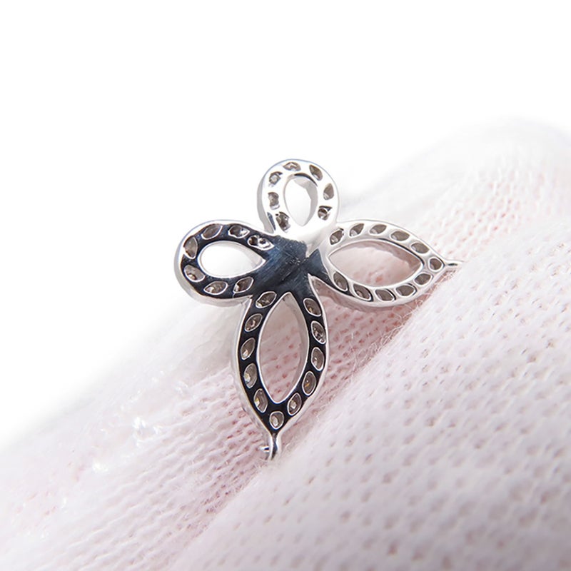 グラフ ネックレス ミニ バタフライ シルエット ダイヤモンド ペンダント ダイヤ 計約0.15ct K18WGホワイトゴールド GP56081