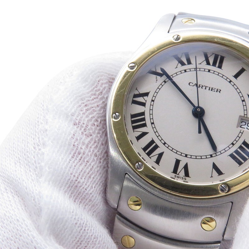 カルティエ サントスロンド MM W20037R3 Cartier 腕時計 アイボリー文字盤