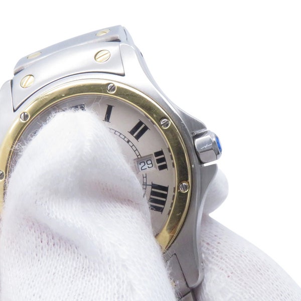 カルティエ サントスロンド MM W20037R3 Cartier 腕時計 アイボリー文字盤