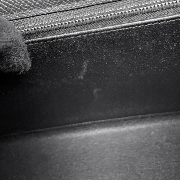 エルメス ハンドバッグ ケリー25 外縫い ブラック/シルバー金具 エプソン K刻印 2wayショルダー 黒