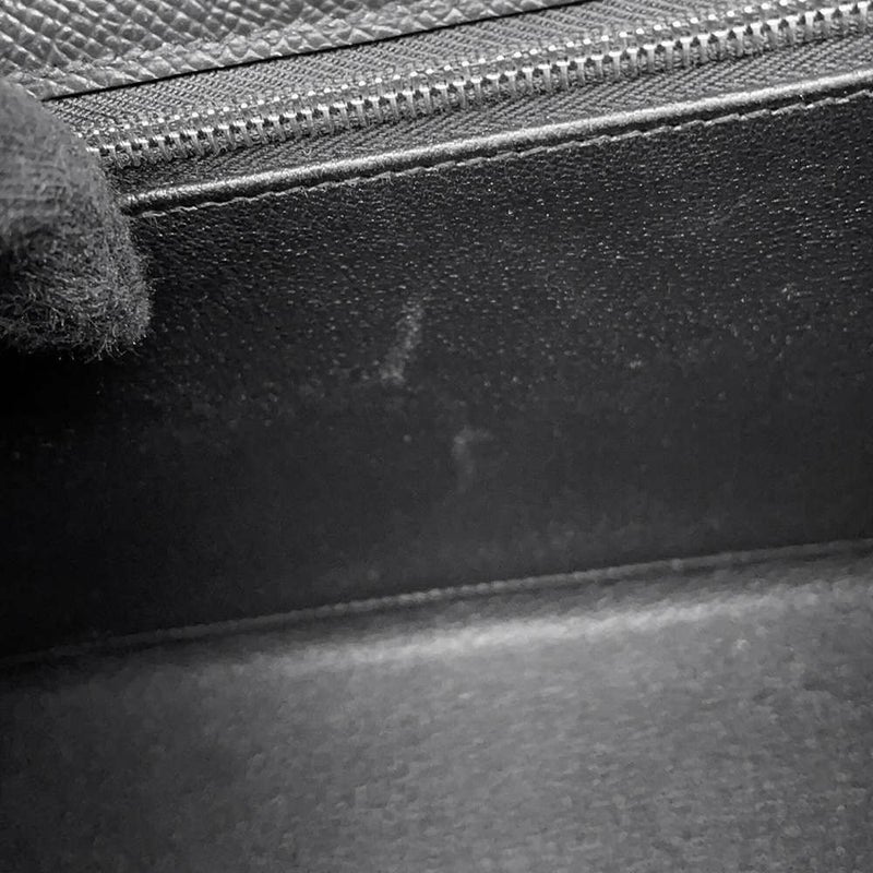 エルメス ハンドバッグ ケリー25 外縫い ブラック/シルバー金具 エプソン K刻印 2wayショルダー 黒