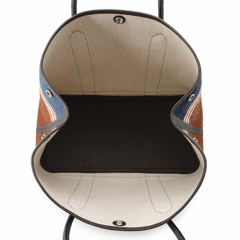 エルメス ガーデンパーティPM タータン・スクエア エクリュ/エベンヌ/シルバー金具 トワルアッシュ/ネゴンダ W刻印