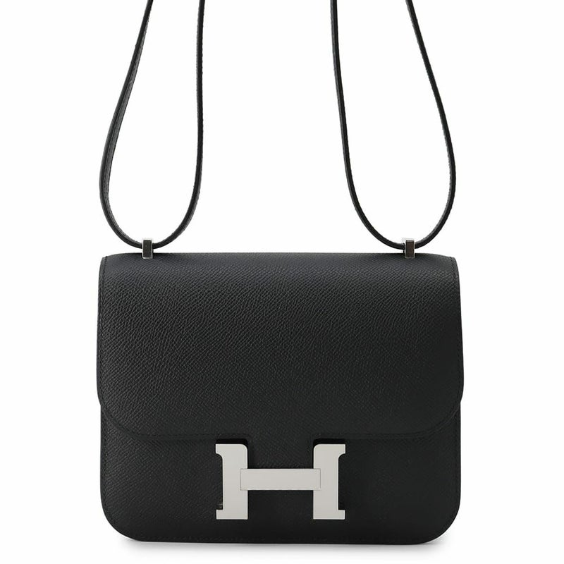 エルメス ミニ コンスタンス3 ミロワール ブラック/シルバー金具 エプソン W刻印 黒