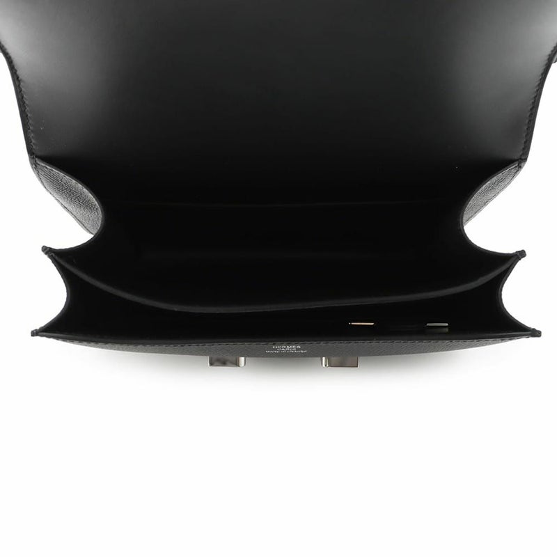 エルメス ミニ コンスタンス3 ミロワール ブラック/シルバー金具 エプソン W刻印 黒