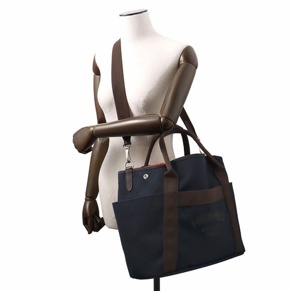 エルメス サックドパンサージュ グルーム SAC DE PANSAGE GROOM ネイビー/フー A刻印 2wayショルダーバッグ