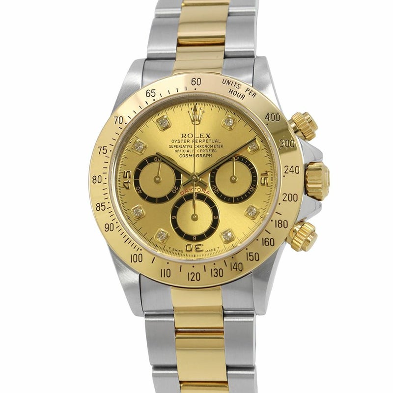 ロレックス コスモグラフ デイトナ K18YG/SS N番 16523G シャンパン文字盤 8Pダイヤ