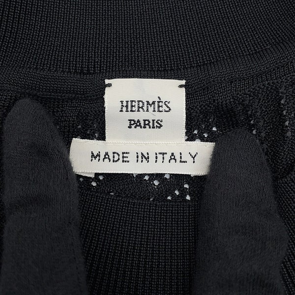 エルメス ニット シルク レディースサイズ34 HERMES トップス 半袖 黒
